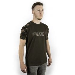 Tshirt Fox Chest Print Reglan Khaki/Camo S CFX013
