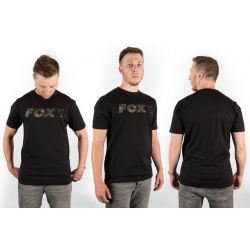 Tshirt Fox Camo Print Logo Black rozm. L CFX021