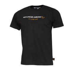 Savage Gear tshirt czarny signature logo 12-14 lat